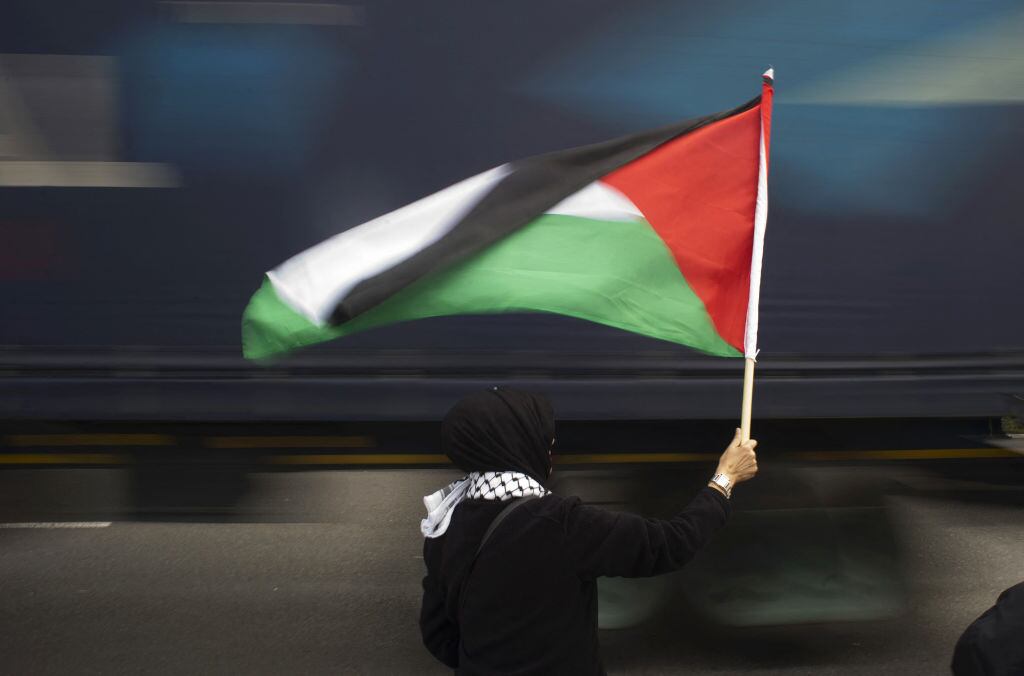 Bandera de Palestina. Foto: Rodger BOSCH / AFP via Getty Images