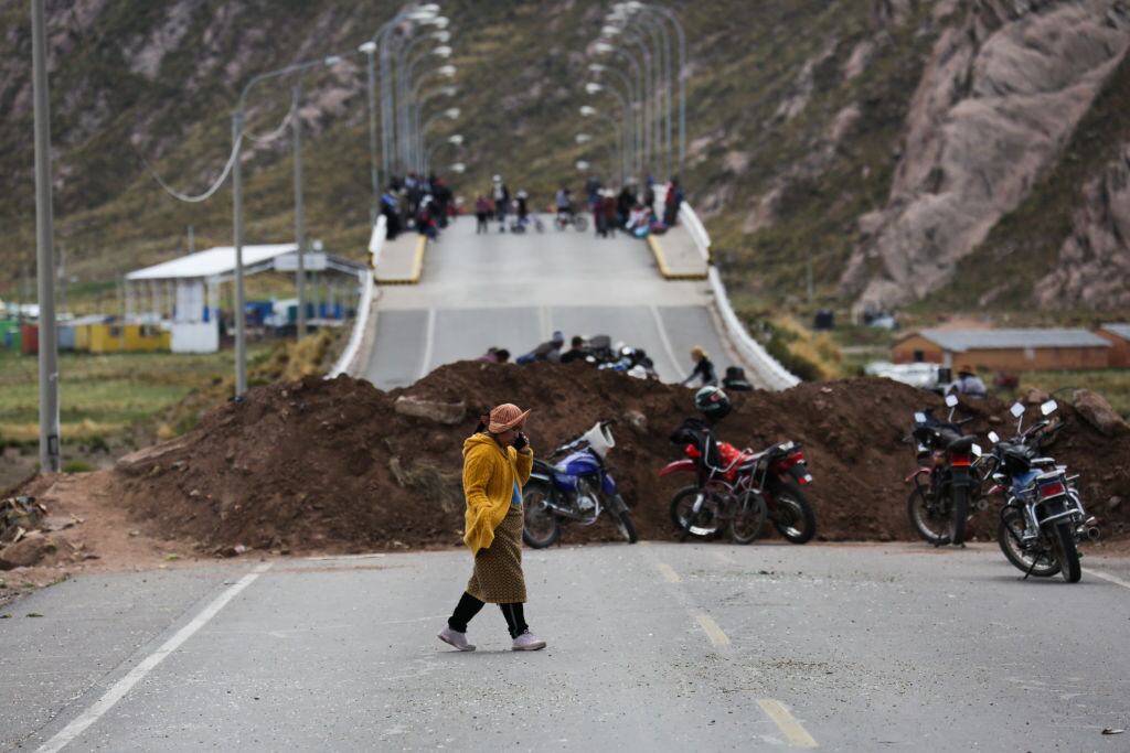 Bloqueos en Perú (Photo by Luis Gandarillas/Anadolu Agency via Getty Images)