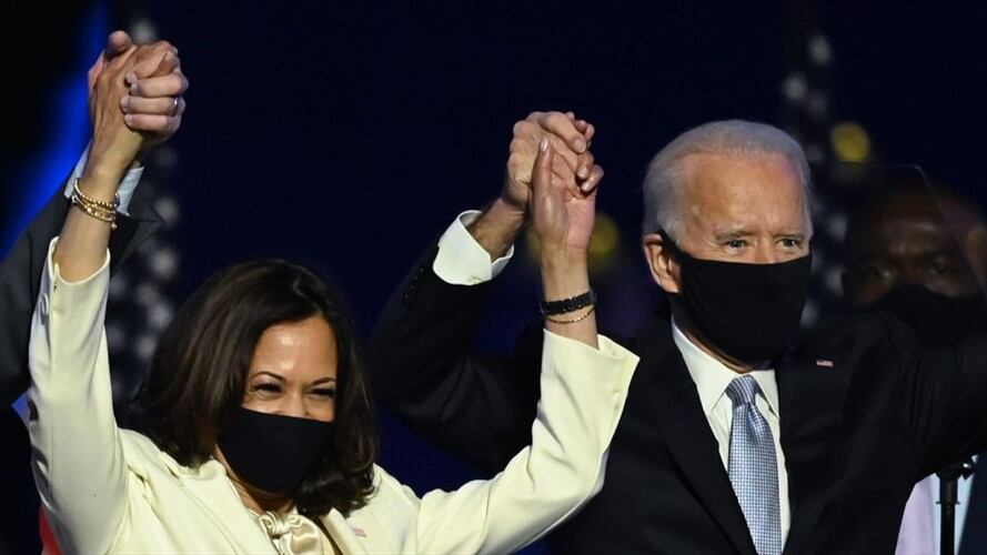 Joe Biden y Kamala Harris el 7 de noviembre de 2020. Foto: Getty Images