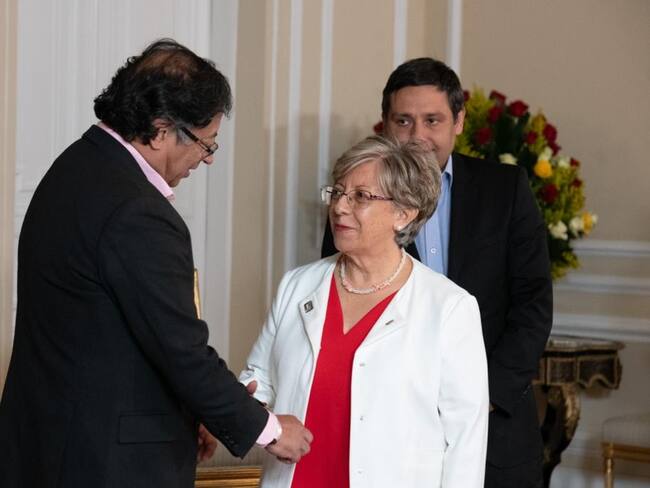 Gustavo Petro y Concepción Baracaldo. Foto: Presidencia