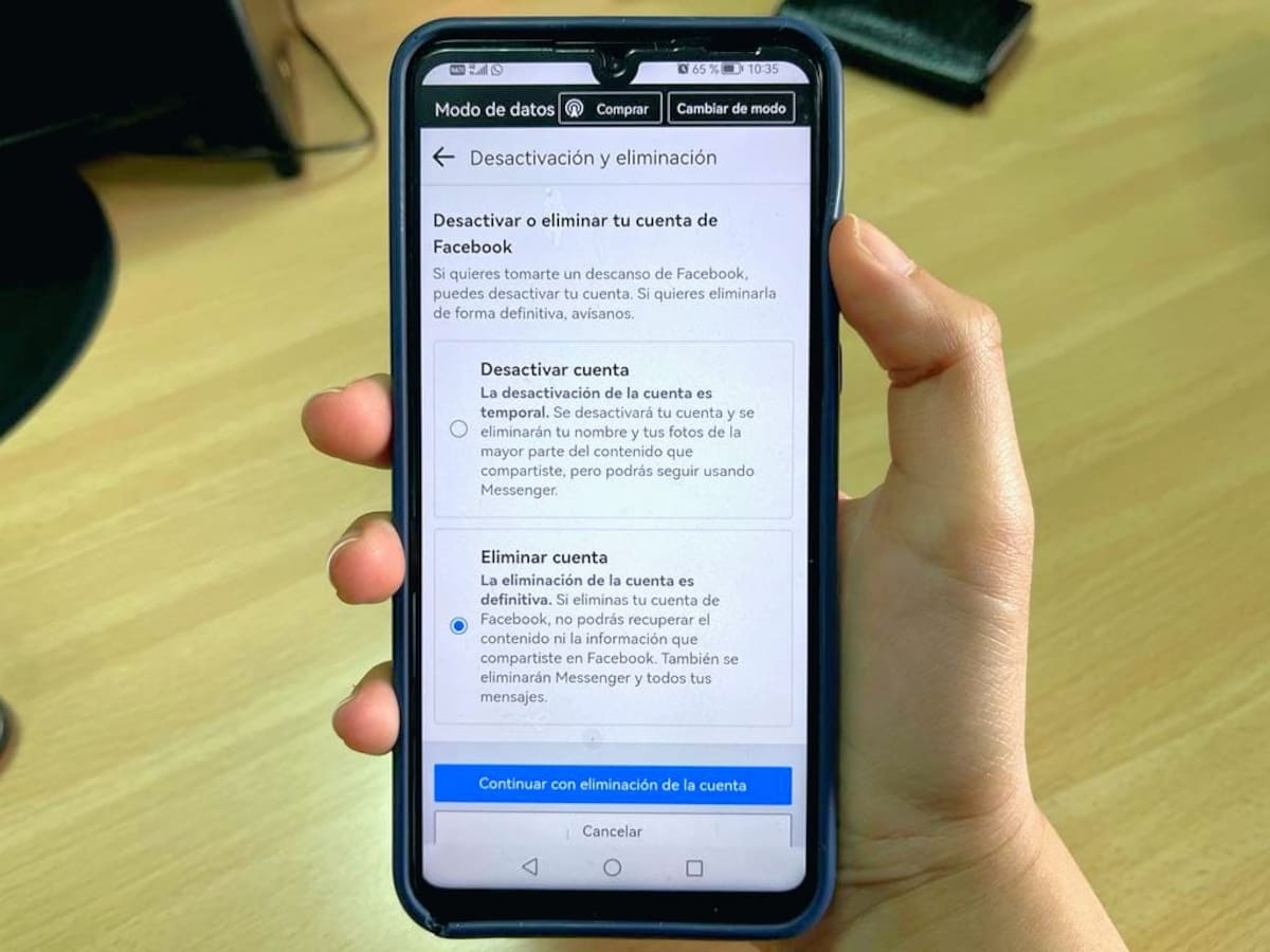 Cómo eliminar una cuenta de Facebook desde el celular: explicación