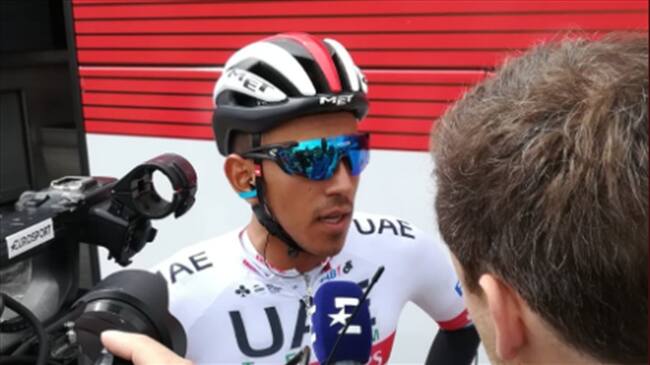 El ciclista boyacense, Juan Sebastian Molano, de 24 años. Foto: Twitter/ @TeamUAEAbuDhabi.