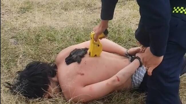 Uno de los detenidos está disposición de la Fiscalía, mientras el otro se le aplicó comparendo.. Foto: Suministrada