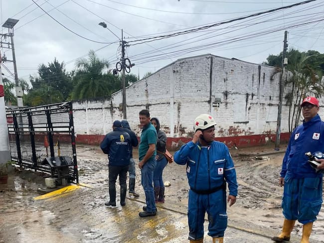 Varios barrios del municipio de Tuluá resultaron inundados como consecuencia del desbordamiento del río principal. Foto: Alcaldía de Tuluá.