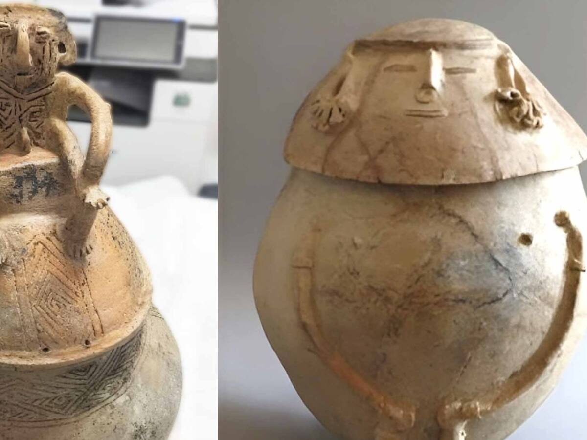 Regresan a Colombia urnas funerarias arqueológicas que estaban en Suiza e Italia