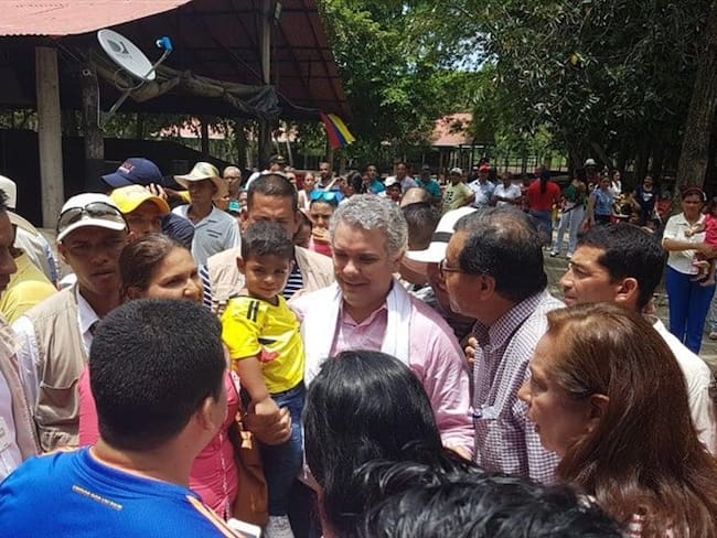 Presidente electo Iván Duque visitó al senador Álvaro Uribe en El Ubérrimo. Foto: Claudia Hernández (W Radio)