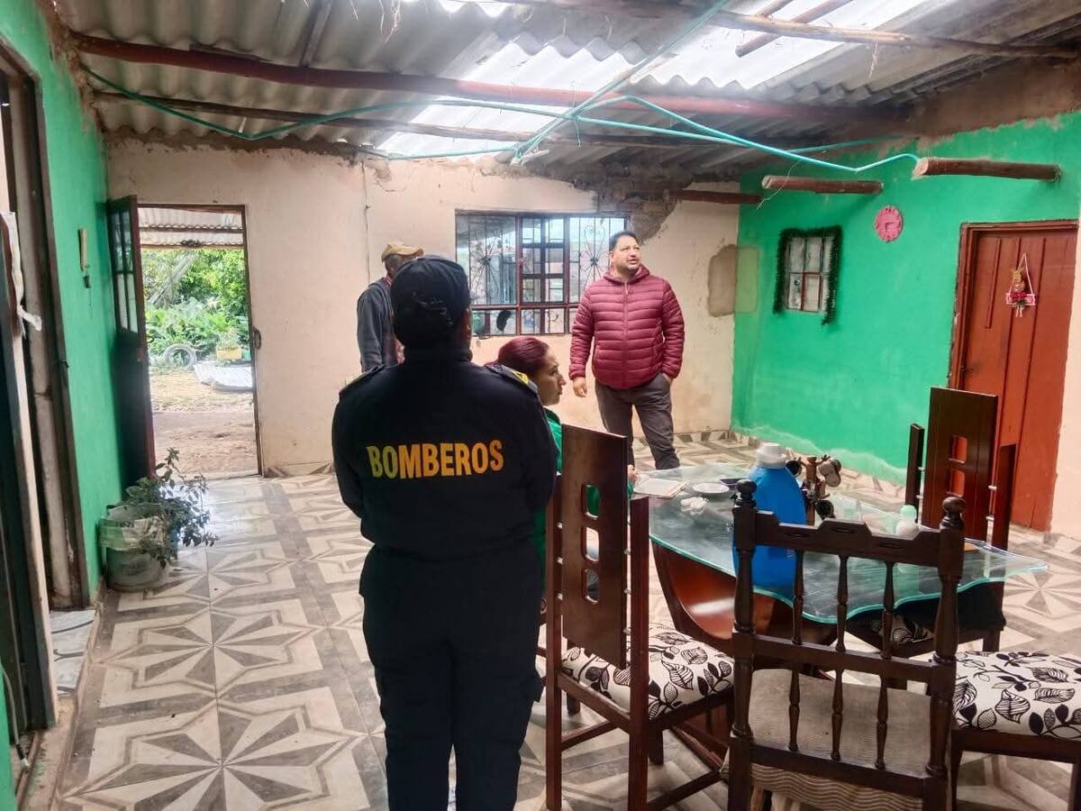 Vendaval afectó viviendas y vías rurales en Chivatá, Boyacá