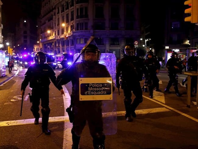 Ha habido actos violentos en las protestas en Barcelona: Mossos D´Esquadra