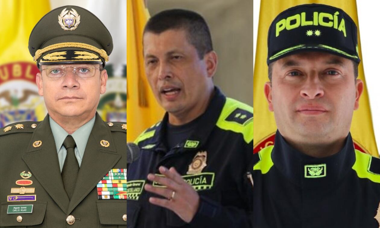 Tres generales de la Policía, incluyendo el subdirector salen de la institución. Foto: Colprensa y Policía Nacional.