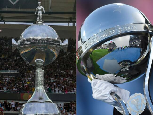 Trofeos de la Copa Libertadores y Sudamericana. Foto: Getty Images
