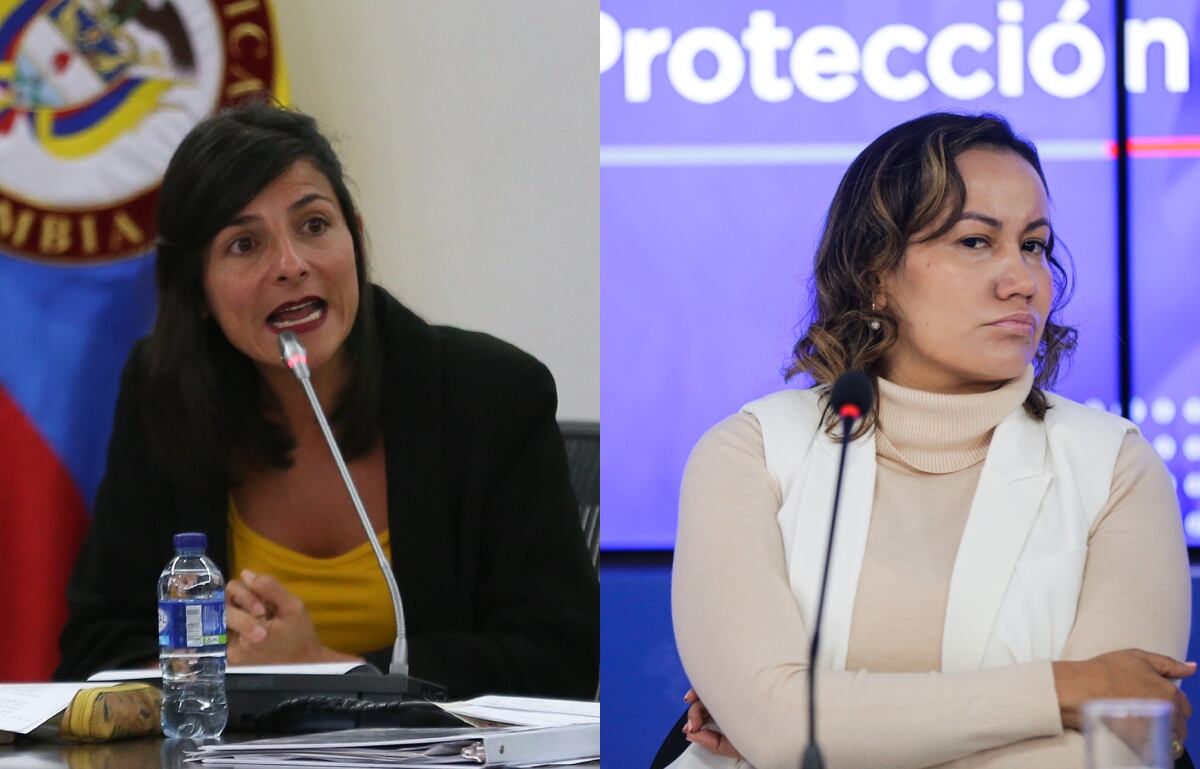 Ministra de Minas, Irene Vélez, y ministra de Salud, Carolina Corcho. Fotos: Colprensa