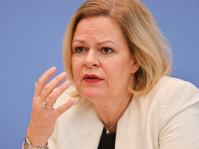 Ministra alemana del Interior, Nancy Faeser. Foto: Foto Omer Messinger/Getty Images