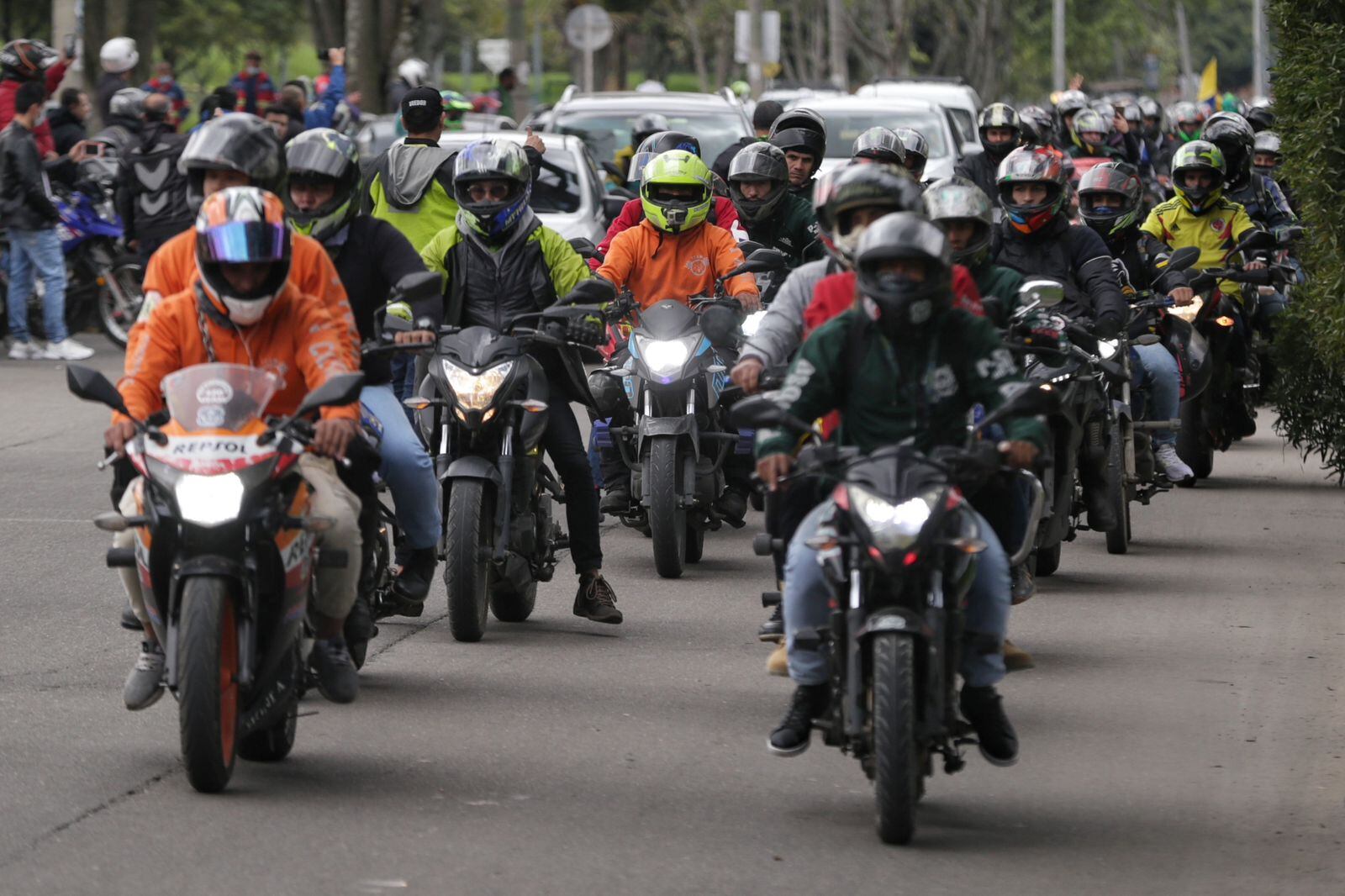 Protestas motociclistas. Foto: Colprensa.