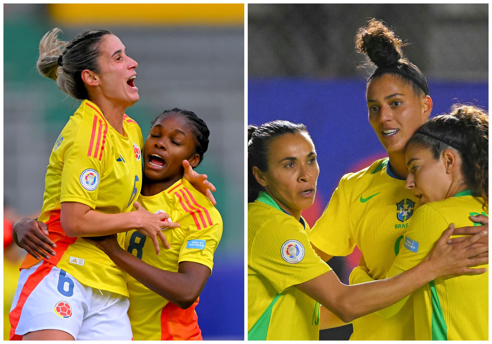 Prográmese: fecha, hora y por dónde ver la final de la Copa América femenina entre Colombia y Brasil. Foto: AFP.
