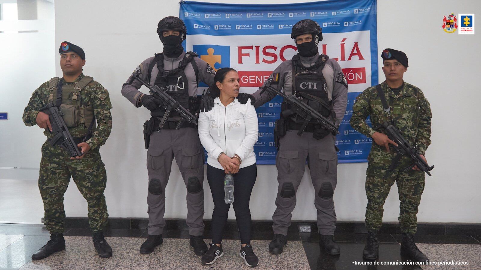 Captura de Amparo Estela Burbano. Foto: Fiscalía