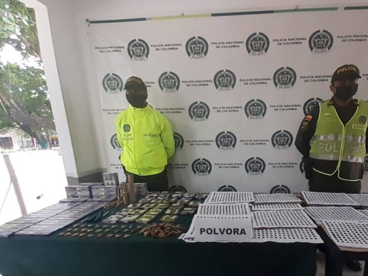 Policía incauta 15 kilos de pólvora en Buenavista, Córdoba