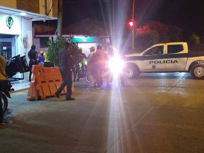 Atacan con arma de fuego a un patrullero de la Policía en Montelíbano. Foto: cortesía.