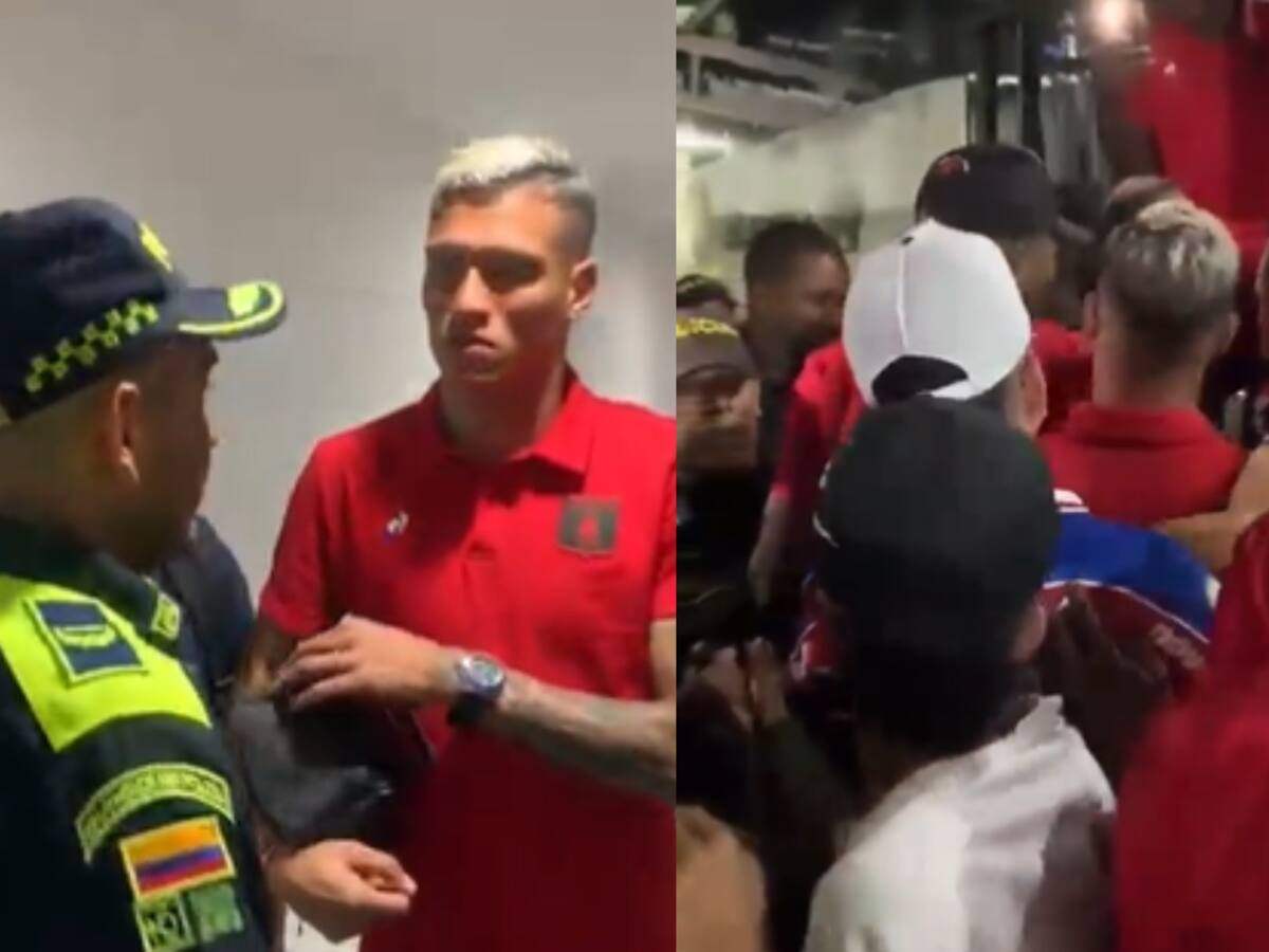 Video: así inició la pelea entre policías de Barranquilla y jugadores del América de Cali