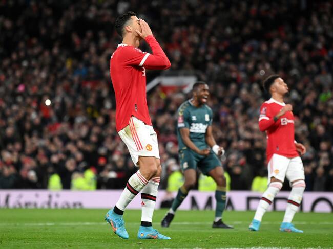 Cristiano Ronaldo tras fallar el penal por la FA Cup / Getty Images