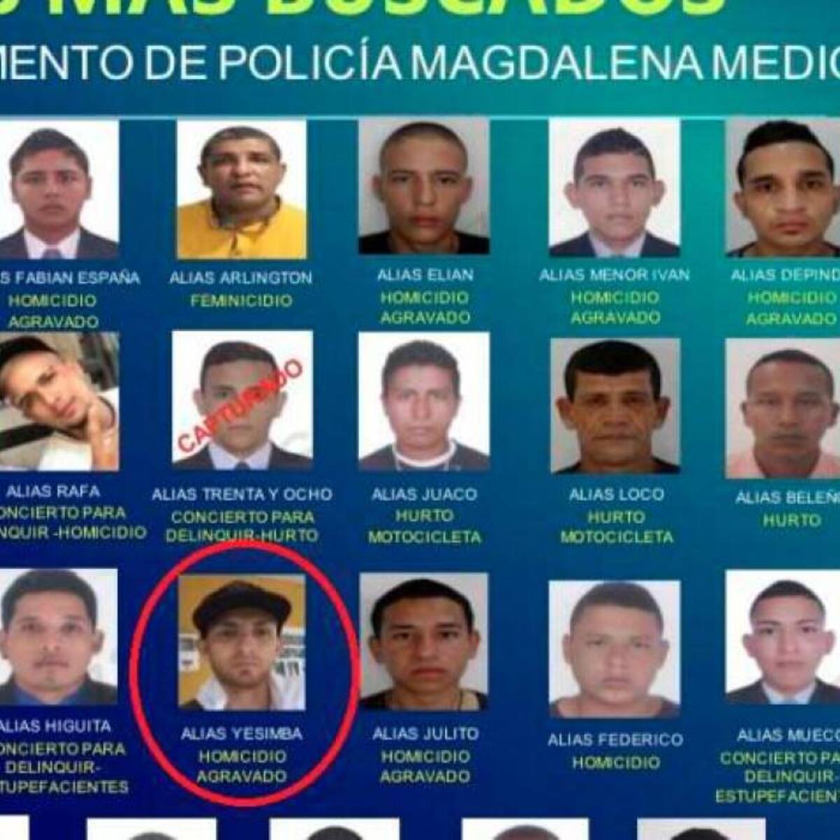 Hallan muerto a alias ‘Yesimba’, uno de los más buscados en el Magdalena Medio