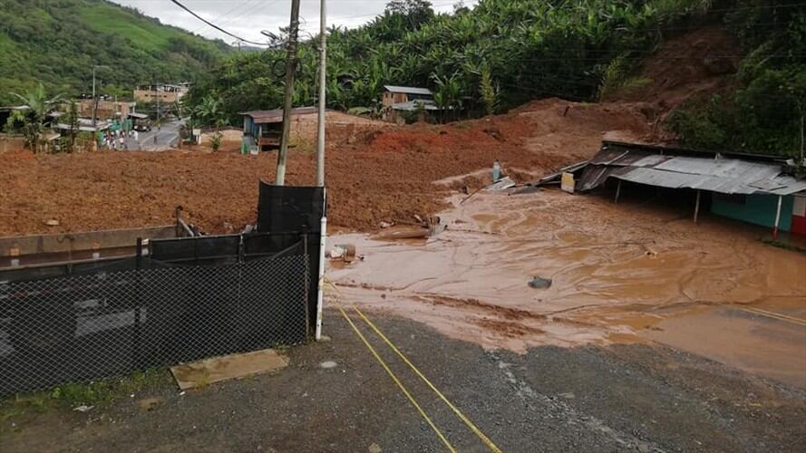 Deslizamiento Ricaurte Nariño. Foto: Alcaldía Ricaurte