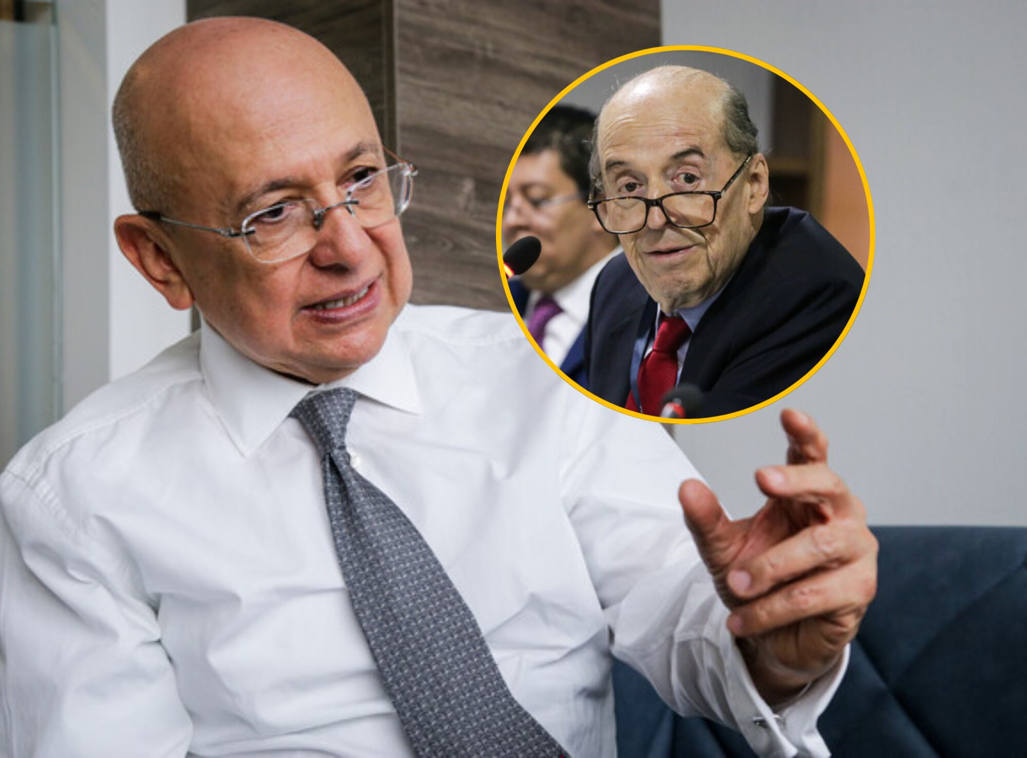 Eduardo Montealegre y Álvaro Leyva. Fotos: (Colprensa - Mariano Vimos) / (Colprensa - Catalina Olaya)