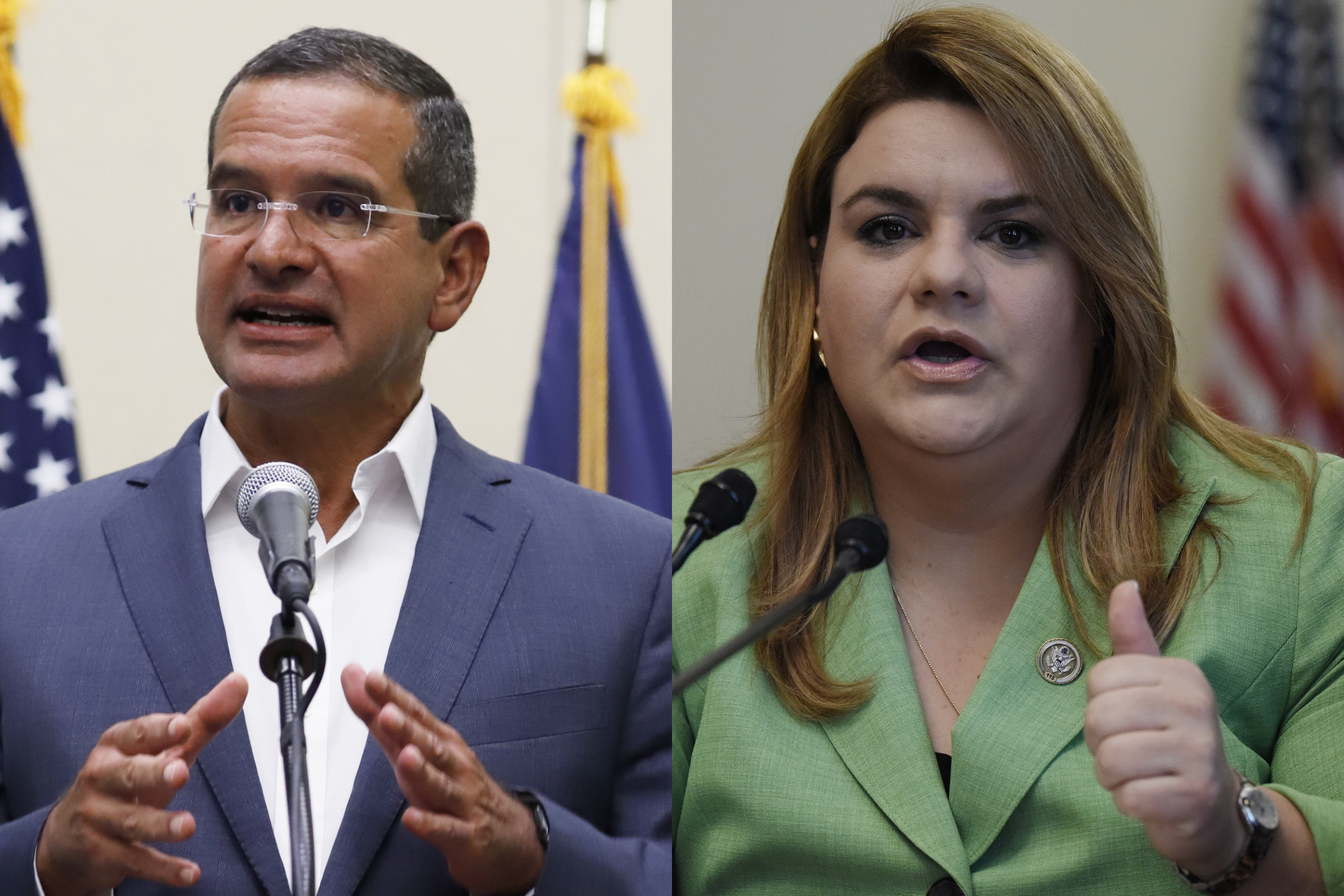 Gobernador Pedro Pierluisi y la comisionada residente en Washington, Jenniffer González. Foto: EFE