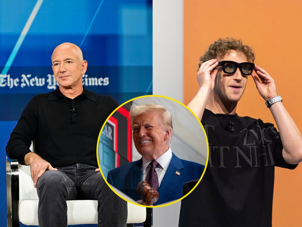 Mark Zuckerberg y Jeff Bezos acompañan a Donald Trump en la misa previa a su juramento