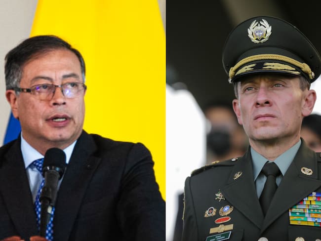 Presidente Petro y general Sanabria. Foto: Colprensa.
