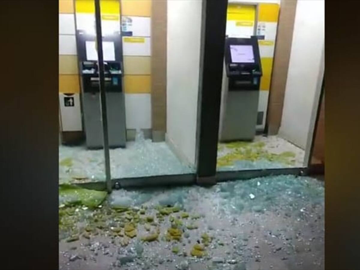 Con cajeros automáticos vandalizados terminó marcha en Montería