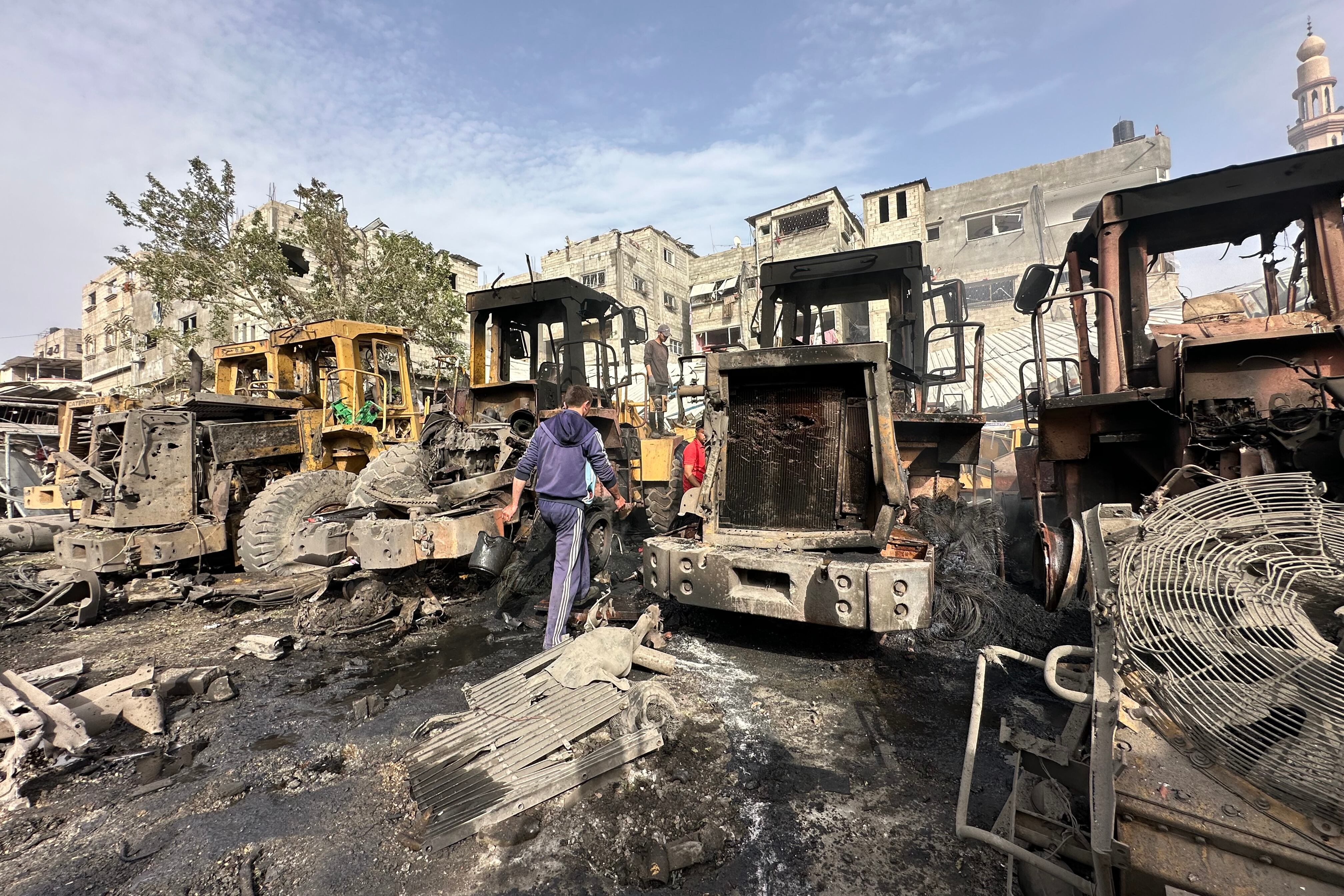 Ataque israelí eb Gaza.EFE/Ahmad Awad