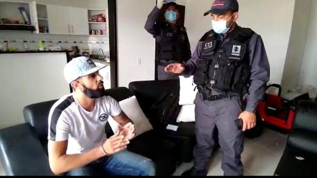 El extranjero fue capturado en el barrio Alférez Real en Cali. Foto: Fiscalía