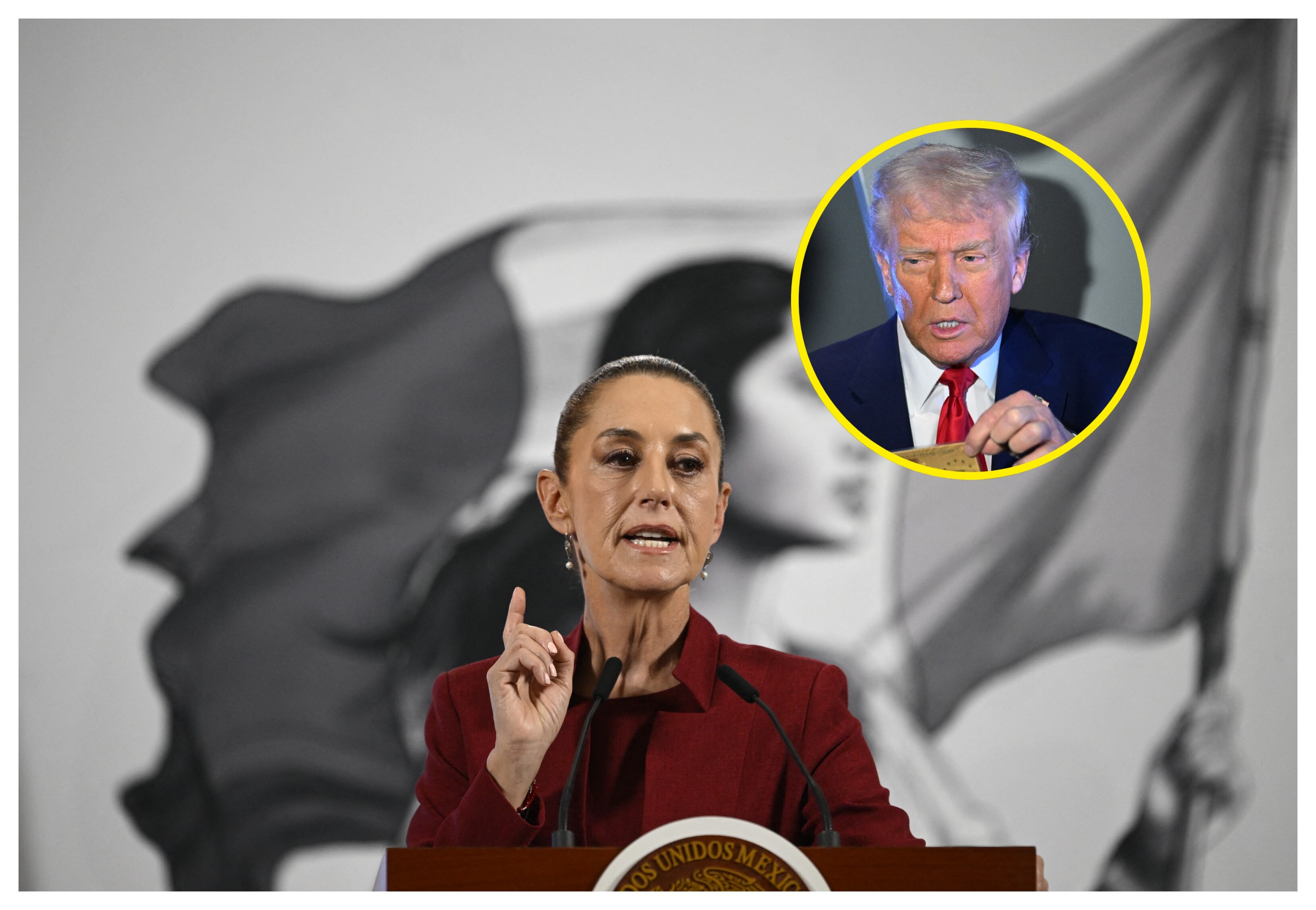 Sheinbaum y Trump. Foto:  ALFREDO ESTRELLA/ MANDEL NGAN/ AFP via Getty Images.