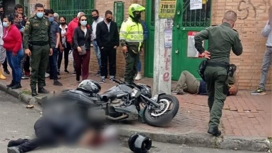 Un hombre disparó contra dos presuntos ladrones en el sur de Bogotá. Foto: Captura de pantalla