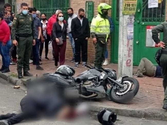 Un hombre disparó contra dos presuntos ladrones en el sur de Bogotá. Foto: Captura de pantalla