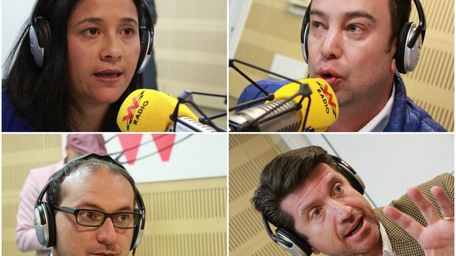 Xinia Navarro (izq arriba), Yefer Vega (Der arriba), Manuel Sarmiento (Izq abajo) y Diego Molano (Der abajo).