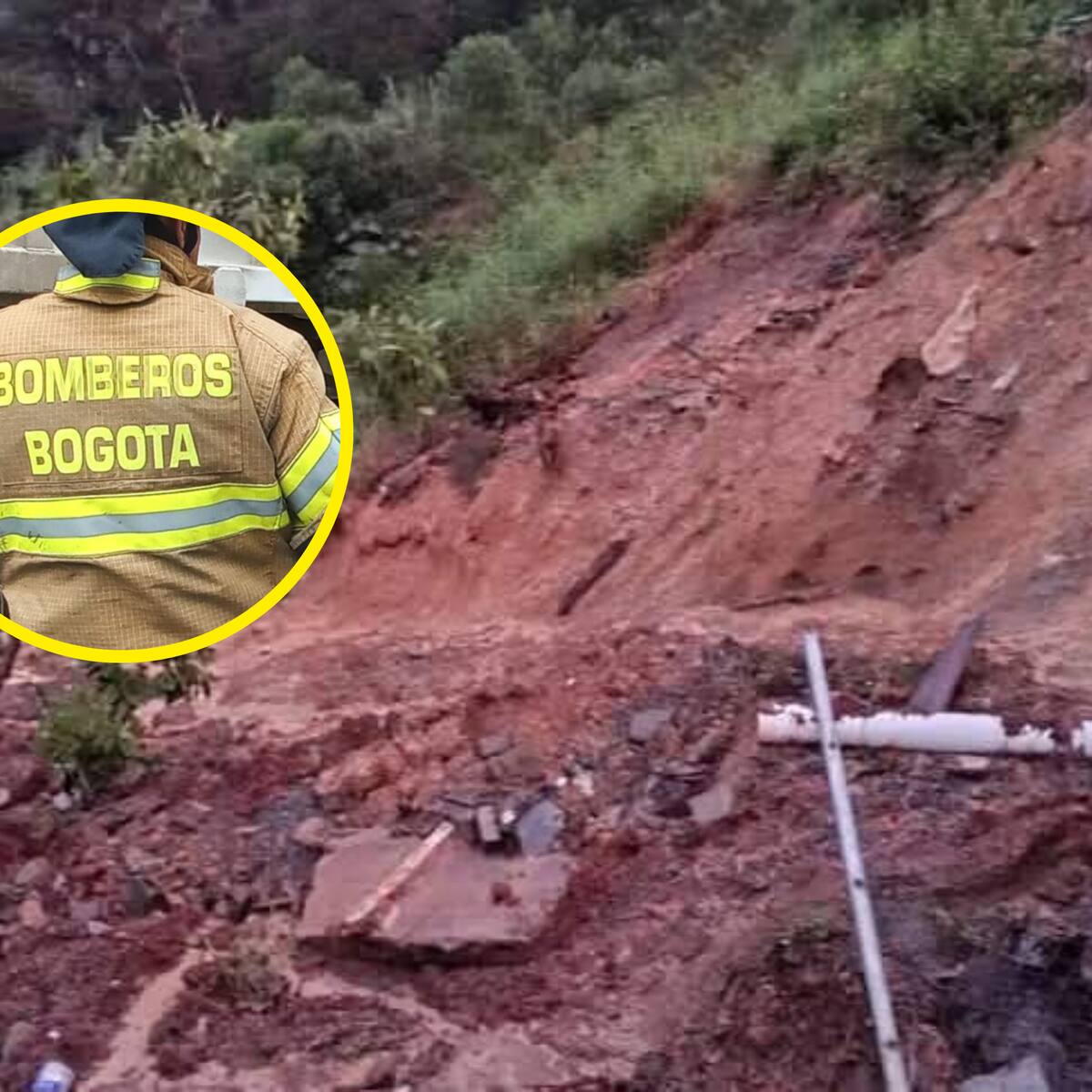 Deslizamiento de tierra afecta a 36 familias en San Cristobal, oriente de Bogotá