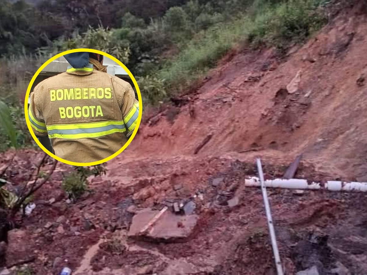 Deslizamiento de tierra afecta a 36 familias en San Cristobal, oriente de Bogotá