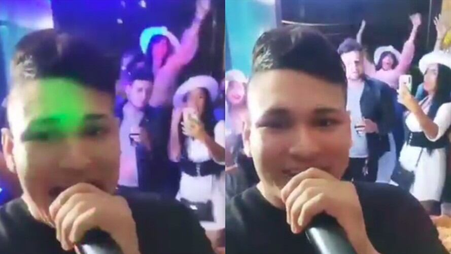 Momento en que una mujer cae por la ventana de un segundo piso en Barranquilla. Foto: Redes sociales