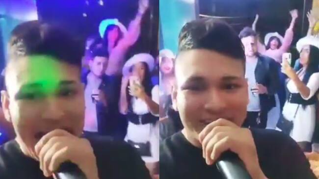 Momento en que una mujer cae por la ventana de un segundo piso en Barranquilla. Foto: Redes sociales