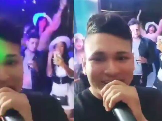 Momento en que una mujer cae por la ventana de un segundo piso en Barranquilla. Foto: Redes sociales