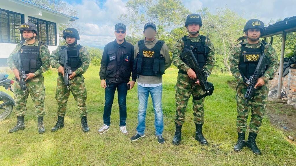 Ya se encuentra en libertad el ciudadano ecuatoriano. Crédito: Ejército Nacional.