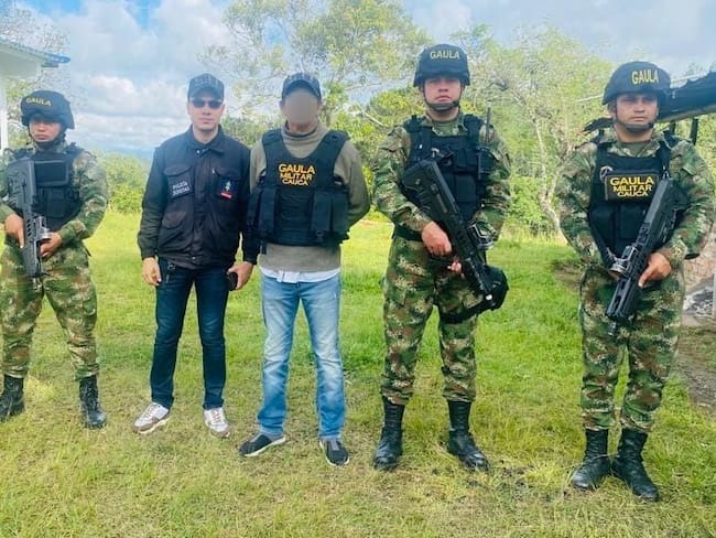 Ya se encuentra en libertad el ciudadano ecuatoriano. Crédito: Ejército Nacional.
