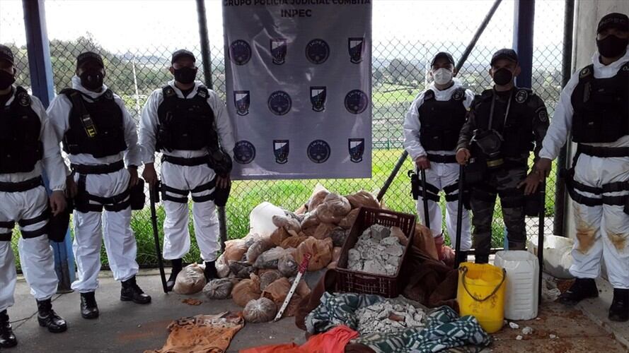 El operativo se desarrolló, cumpliendo con todas las medidas de bioseguridad que se deben tener en cuenta para evitar posibles contagios de COVID-19.. . Foto: Inpec