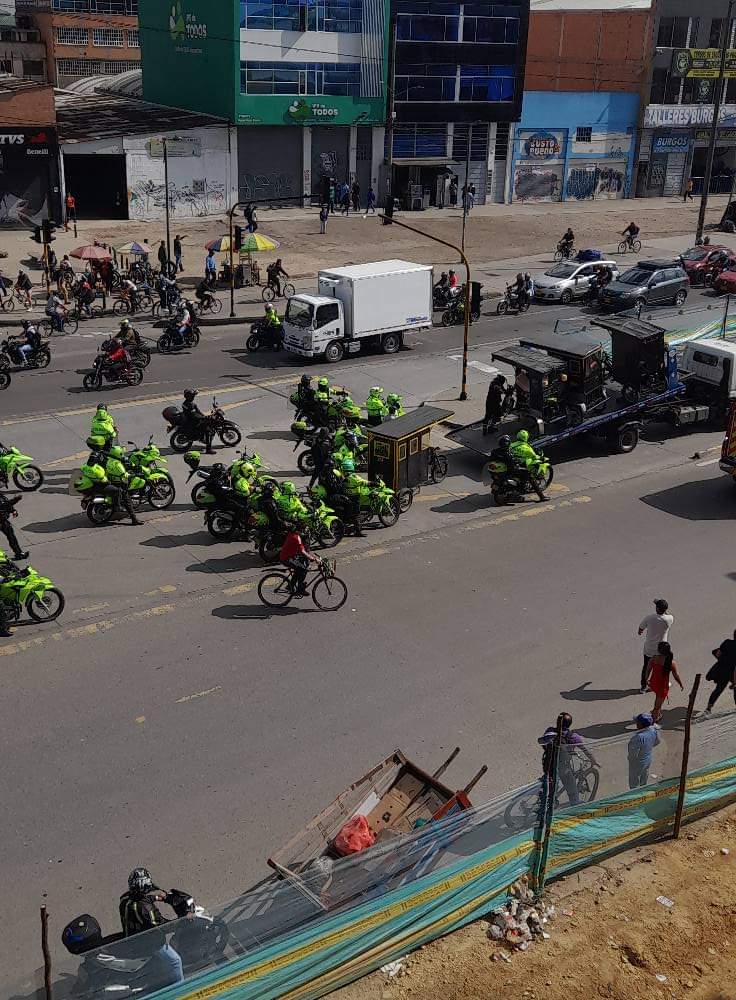 Protestas en Bogotá. Foto: cortesía grupo de emergencias.