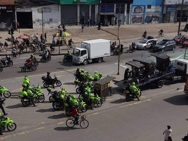 Protestas en Bogotá. Foto: cortesía grupo de emergencias.