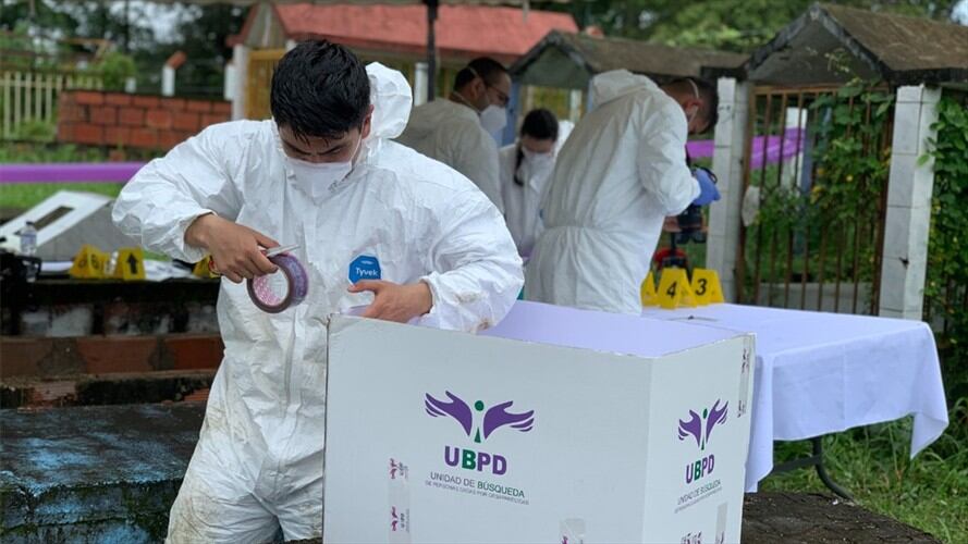 La Unidad de Búsqueda de Personas Desaparecidas (UBPD) recuperó seis cuerpos de posibles víctimas de desaparición forzada . Foto: Unidad de Búsqueda de Desaparecidos (UBPD)