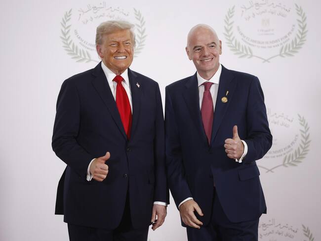 “Sin el presidente Donald Trump, no habría paz”: Gianni Infantino. (Egipto) EFE/EPA/YOAN VALAT / POOL