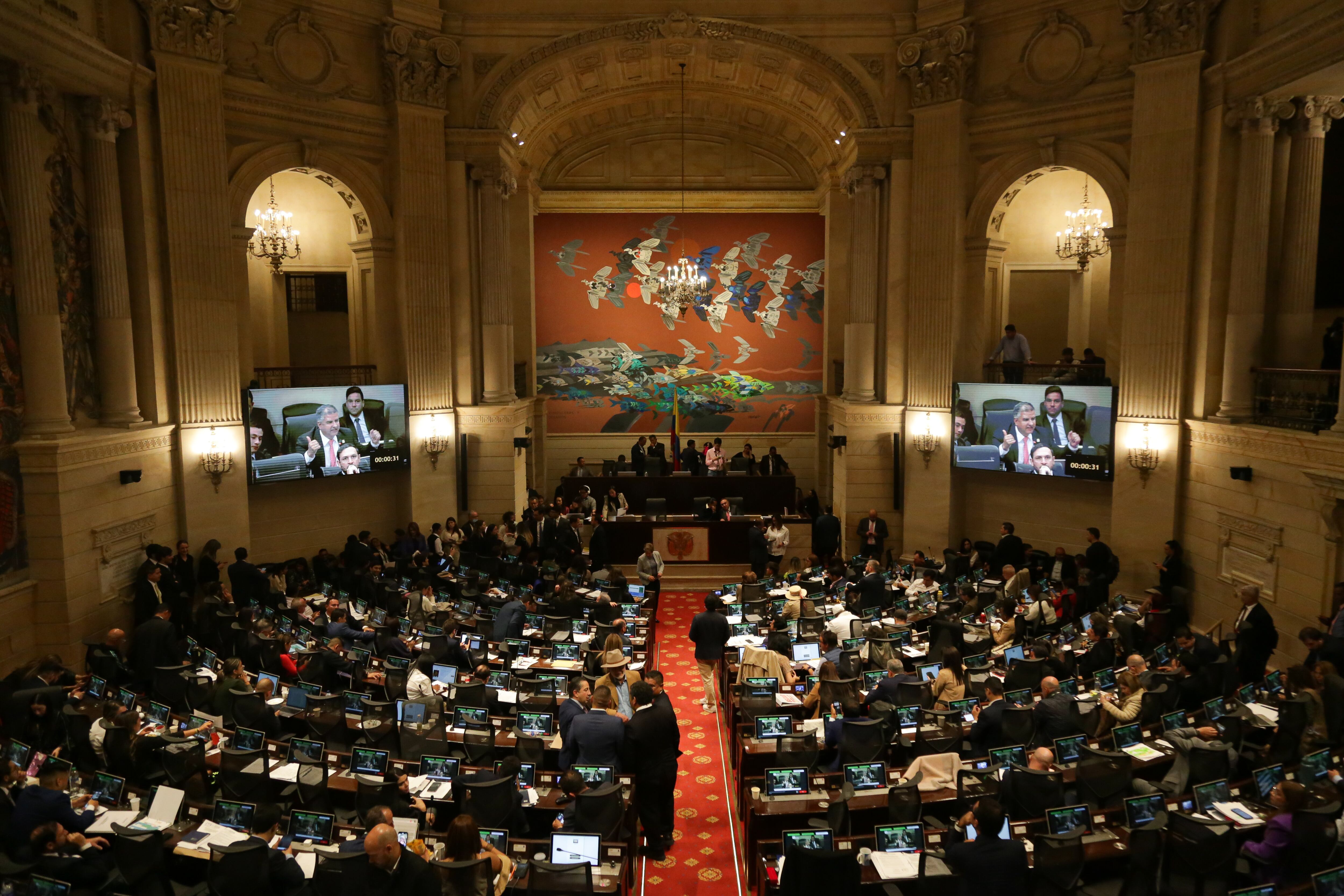 Bogotá. Octubre 16  de 2024. En la Cámara de Representantes del Congreso de la República, se lleva a cabo el debate a la Reforma Laboral. (Colprensa - Cristian Bayona)