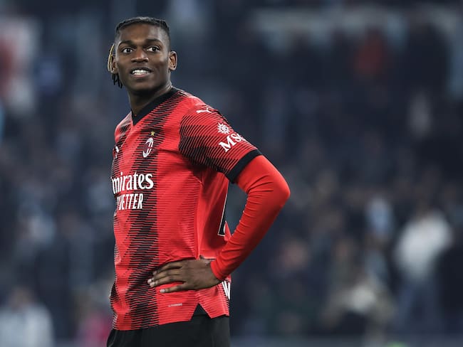 Rome (Italy), 01/03/2024.- Rafael Leao of Milan looks on during the Italian Serie A soccer match between SS Lazio and AC Milan, in Rome, Italy, 01 March 2024. (Italia, Roma) EFE/EPA/FEDERICO PROIETTI
